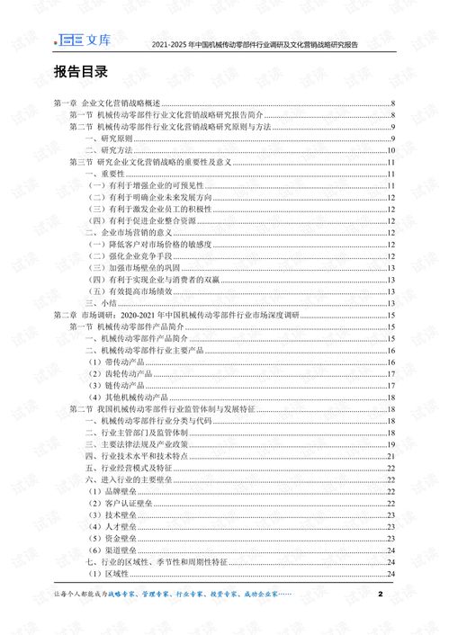 2021 2025年中国机械传动零部件行业调研及文化营销战略研究报告.pdf